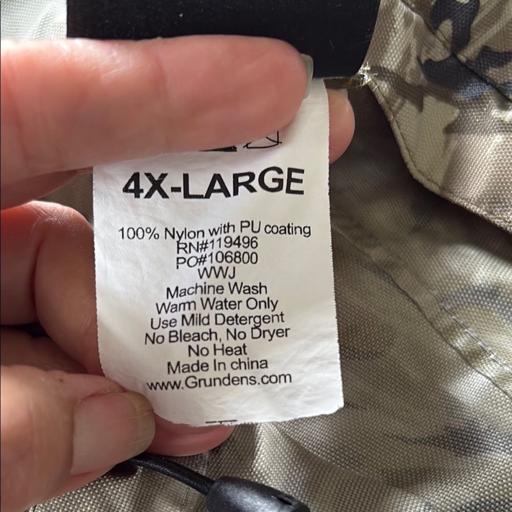 Grundens Neptune Hooded Camouflage Fishing Jacket. Size 4XL. Excellent Condition - Picture 7 of 7